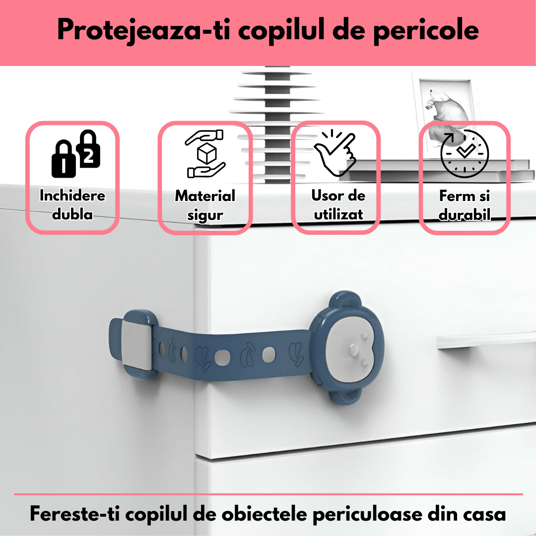 Set 4 sigurante universale usi si sertare pentru copii