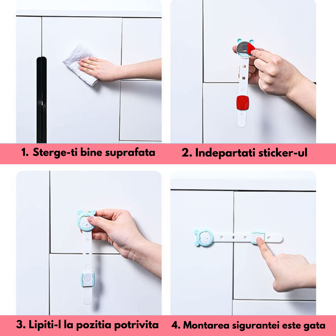 Set 4 sigurante universale usi si sertare pentru copii