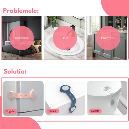 Set 4 sigurante universale usi si sertare pentru copii